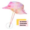 Baby Sun Hat Toddler Bucket Hat Summer Kids Beach Hats UPF 50+ Outdoor Adjustable Wide Brim Hat for Boy Girl,Macaroon 6-10 Years view 3