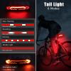 WSDCAM Smart Bike Tail Light with Turn Signals & Brake Light - Auto ON/Off, Bike Horn Alarm with Remote, USB C Rechargeable Tail Light view 4