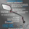 BriskMore Handlebar Bike Mirror, Scratch Resistant Glass Lens, Ajustable And Rotatable Safe Rearview Bicycle Mirror for Left Side BT-016L view 3