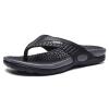 DSLED Massage Flip Flops for Men & Women, with Arch Support Summer Breathable Beach Shoes, Acupressure Sandals Massage Slippers, Relief Plantar Fasciitis Heel Arch Arthritis Pain, Black view 1