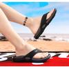 DSLED Massage Flip Flops for Men & Women, with Arch Support Summer Breathable Beach Shoes, Acupressure Sandals Massage Slippers, Relief Plantar Fasciitis Heel Arch Arthritis Pain, Black view 2
