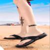 DSLED Massage Flip Flops for Men & Women, with Arch Support Summer Breathable Beach Shoes, Acupressure Sandals Massage Slippers, Relief Plantar Fasciitis Heel Arch Arthritis Pain, Black view 4