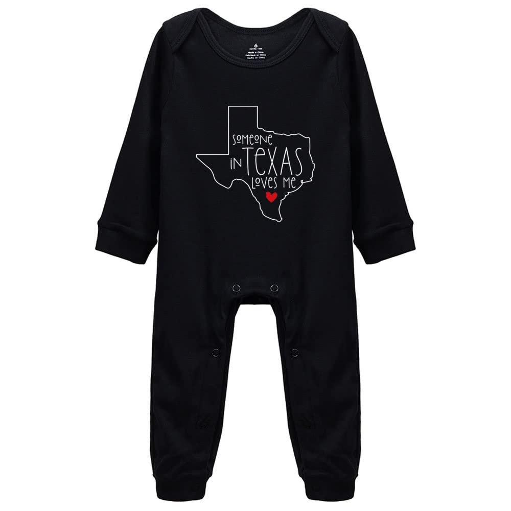 Someone in Texas Loves Me Baby Bodysuit Unisex Infant Long Sleeves Short Sleeves Bodysuits