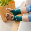 LXXIASHI 1 Pair Toddler Kids Five Finger Toe Socks Unisex Baby Cartoon Animal Ribbed Knit Non-Slip Socks 3-12 Years (Black Kitten, 7-12 Years) view 2
