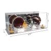 Better Display Cases Acrylic 2 Mini Football Helmet (not Full Size) Display Case with Mirror Case, Yellow Risers and Mirror Base (V46/A019) view 2