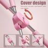 QWERTYUI Posture Corrector, Yoga Sticks Stretching Tool, Humpback Correction Stick Yoga Open Back, Retractable Design Posture Trainer Corrector Fitness for Adult and Child,Pink view 3