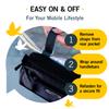 Po Campo Kinga Handlebar Bag 2 - Durable, Waterproof Bicycle Storage Baskets for Front Mount - Compact Bike Bags that Convert to Crossbody (Black Ripstop) view 4