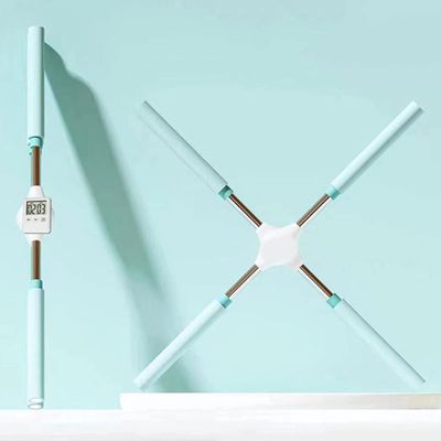 QWERTYUI Yoga Sticks Posture Correction Stretching Tool,Back Straightener Posture Corrector,Retractable Design Humpback Correction Stick, Men Women Posture Trainer Corrector,Blue