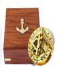Brass Sundial Compass for Navigation for Outdoor Activities Camping Hiking 2.5 inch with Wood Box view 1