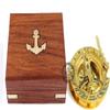 Brass Sundial Compass for Navigation for Outdoor Activities Camping Hiking 2.5 inch with Wood Box view 3