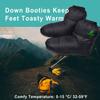 RANDDER Down Booties Warm Socks for Men & Women - Ultralight Sleeping Sock for Camp, Backpacking - Soft & Cozy Camping Sleeping Bag Tent Down Slippers Foot Warmer(Black/Medium) view 2