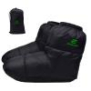 RANDDER Down Booties Warm Socks for Men & Women - Ultralight Sleeping Sock for Camp, Backpacking - Soft & Cozy Camping Sleeping Bag Tent Down Slippers Foot Warmer(Black/Large) view 1