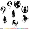 Arabian Horse Design #8 Vinyl Decal Sticker Car Window Bumper Cup Horseshoe Western Cowboy (Height: 5", Purple) view 2