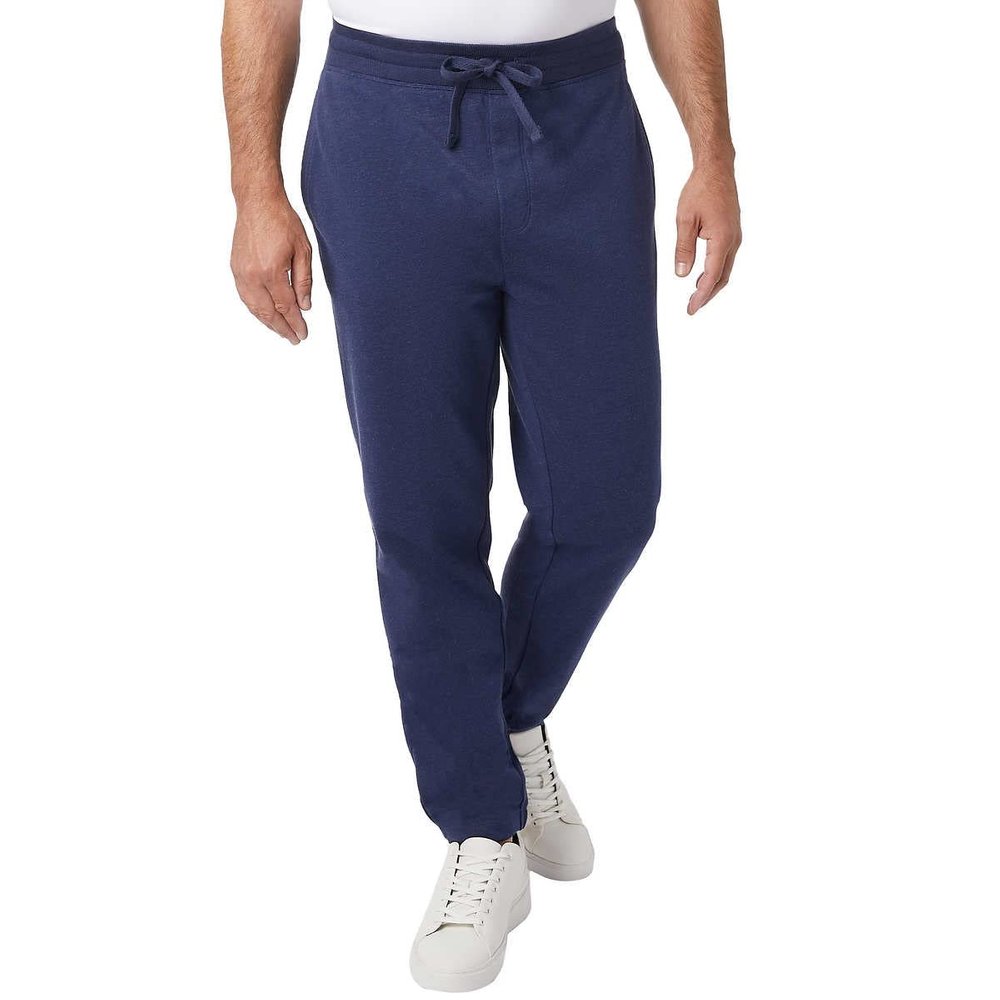 32 Degrees Heat Men's French Terry Jogger Pant (as1, Alpha, l, Regular, Regular, Blue, Large)