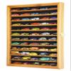 1/64 Diecast / Matchbox Model Car Display Case Cabinet Rack with Door (Oak) view 1