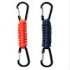 2 Pack Paracord Keychain Carabiner Clips, Heavy Duty Lanyard Hanger with Double Hooks for Stroller Holder, Bottle, Keys, Backpack, Tools (Orange) view 1