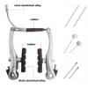 Gashwer Complete Bike Brakes Set, Universal Bike Front and Rear MTB Brake, Inner and Outer Callipers Cables Lever Kit with Multi-Tool Wrenches Silver view 3