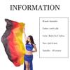 Aumulen 8mm Hand-made Belly Dance Silk Scarf Veils for Women Gradual Colors 98"x45"(Balck red yellow) view 2