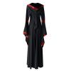 tuduoms Women's Renaissance Dresses Retro Medieval Gown Halloween Essential Plus Size Irish Gothic Cosplay Costumes Black view 2