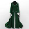 tuduoms Renaissance Dresses For Women Fairy Costume Black Medieval Dress Plus Size Womens Irish Retro Gown Halloween Costumes view 2