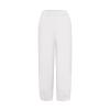Colour Waist Pants Elastic and Cotton Pants Crop with Pocket Harem Pant Pure Flare Stretchy Pants for Women White view 3