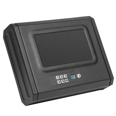 Gun Safe for Pistols, Fireproof and Waterproof Biometric Gun Safe with Fingerprint Lock, Keypad and Keys, Quick-Access Pistol Safe Firearm Safety Device for Home Bedside Nightstand Car, Gun Cabinet