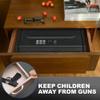 Gun Safe for Pistols, Fireproof and Waterproof Biometric Gun Safe with Fingerprint Lock, Keypad and Keys, Quick-Access Pistol Safe Firearm Safety Device for Home Bedside Nightstand Car, Gun Cabinet view 2
