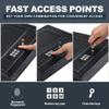 Gun Safe for Pistols, Fireproof and Waterproof Biometric Gun Safe with Fingerprint Lock, Keypad and Keys, Quick-Access Pistol Safe Firearm Safety Device for Home Bedside Nightstand Car, Gun Cabinet view 3