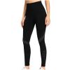 XUNRYAN Women's Leggings Capris Skinny High Waist Cropped Yoga Legging Tummy Control Workout Running Stretch Yoga Pants Black view 1
