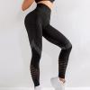 XUNRYAN Women's Leggings Capris Skinny High Waist Cropped Yoga Legging Tummy Control Workout Running Stretch Yoga Pants Black view 2