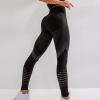 XUNRYAN Women's Leggings Capris Skinny High Waist Cropped Yoga Legging Tummy Control Workout Running Stretch Yoga Pants Black view 3