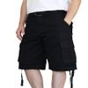 AIRNINE Men's Twill Camo Cargo Shorts with Belt Size 28 to 50 (Black_112, 32) view 1