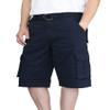 AIRNINE Men's Twill Camo Cargo Shorts with Belt Size 28 to 50 (Navy_112, 34)
