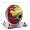 Better Display Cases Clear Acrylic Bowling Ball Display Case with Clear Case, Purple Risers and Mirror Base (B33/A028) view 1