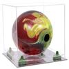 Better Display Cases Clear Acrylic Bowling Ball Display Case with Clear Case, Green Risers and Mirror Base (B33/A028) view 1