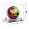 Better Display Cases Clear Acrylic Bowling Ball Display Case with Clear Case, Green Risers and Mirror Base (B33/A028) view 2