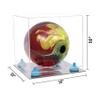 Better Display Cases Clear Acrylic Bowling Ball Display Case with Clear Case, Light Blue Risers and Mirror Base (B33/A028) view 2