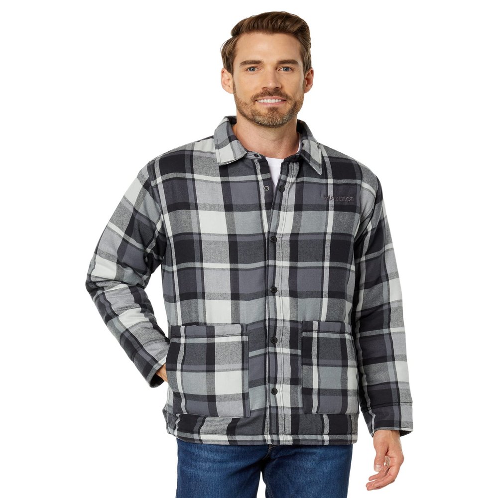 MARMOT Lanigan Flannel Chore Coat Black SM
