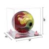 Better Display Cases Clear Acrylic Bowling Ball Display Case with Clear Case, Pink Risers and Mirror Base (B33/A028) view 2