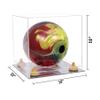 Better Display Cases Clear Acrylic Bowling Ball Display Case with Clear Case, Yellow Risers and Mirror Base (B33/A028) view 2