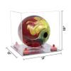 Better Display Cases Clear Acrylic Bowling Ball Display Case with Clear Case, Red Risers and Mirror Base (B33/A028) view 2