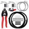 Glarks 73Pcs Bike Brake Cable Housing Kit Including Bicycle Brake Line, V Bike Brake Noodle Cable Guide Pipe and Hose, Bicycle Shifter Cable Housing and Cable Cutter for Road Mountain Bicycle Cycling view 1