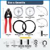 Glarks 73Pcs Bike Brake Cable Housing Kit Including Bicycle Brake Line, V Bike Brake Noodle Cable Guide Pipe and Hose, Bicycle Shifter Cable Housing and Cable Cutter for Road Mountain Bicycle Cycling view 2