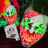 JOINBO Halloween LED Clown Mask for Aldult & KidsEL Wire Scary Purge Mask for Cosplay Costume,Light up for Halloween Festival Party view 3