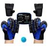 Rehabilitation Robot Gloves,Hemiplegia Finger Glove Rehabilitation Trainer Stroke Recovery Equipment for Hand with Strength Adjust/LCD Display/Touch Keys (Left and Right Hand) (M,Blue) view 1