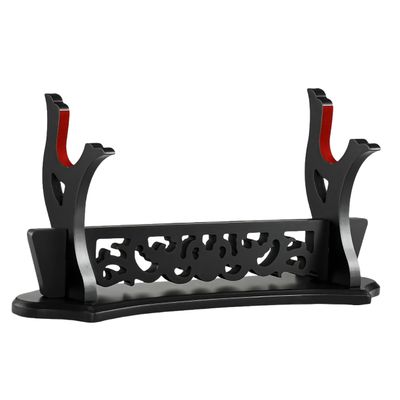 FLURSAILE Sword Stand Hollow Pattern Sword Rack, Katana Stand Wands Display Stand, Samurai Sword Stand Holder (1-Tier)