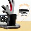 FLURSAILE Sword Stand Hollow Pattern Sword Rack, Katana Stand Wands Display Stand, Samurai Sword Stand Holder (2-Tier) view 2