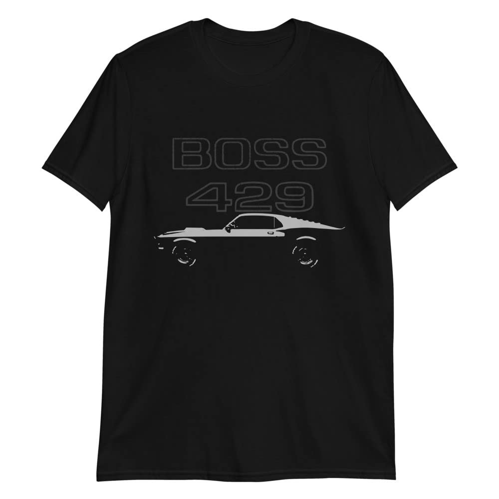 1969 Stang Boss 429 Fastback Rare Muscle Car Short-Sleeve Unisex T-Shirt Black