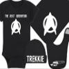 Trekkie Baby Onesie - The Next Generation (12-18 Month - Black Fabric - White Design) view 1