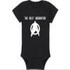Trekkie Baby Onesie - The Next Generation (12-18 Month - Black Fabric - White Design) view 4